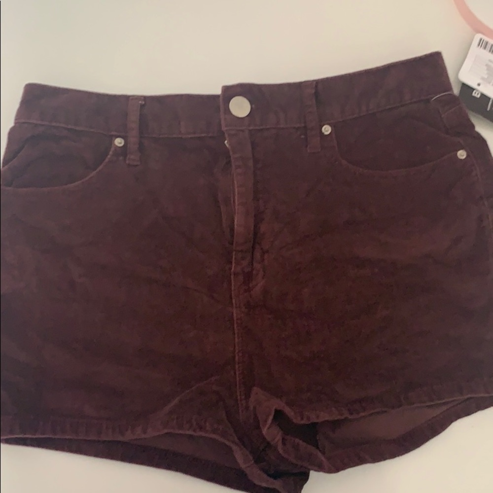 Corduroy purple shorts